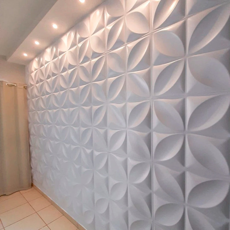 Kit 40 Pvc Boards 3D Decorative Wall Coating 25 cm