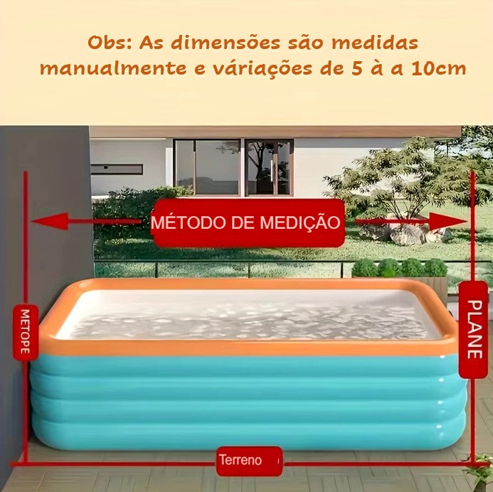 Piscina Inflável Para Família, Fácil De Instalar