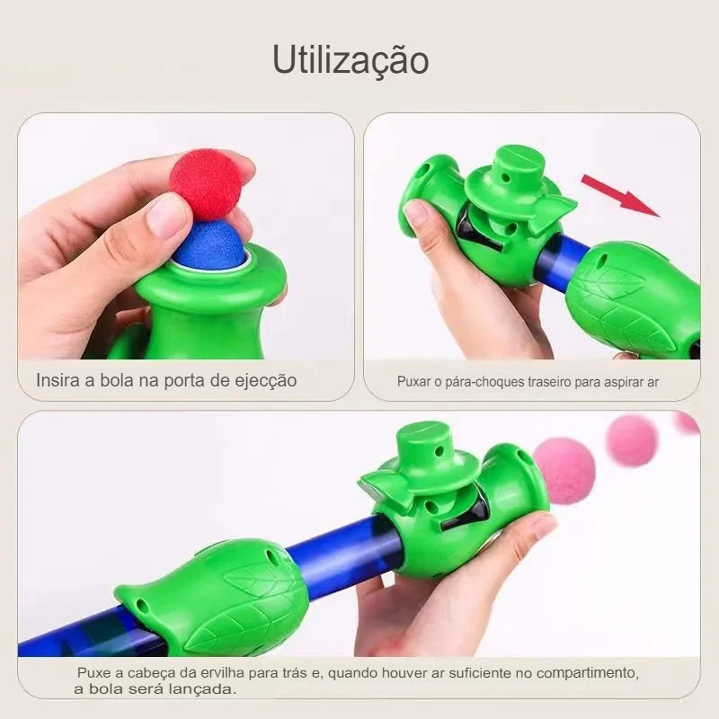 Brinquedo Pistola Lançadora de Bolas para Pets