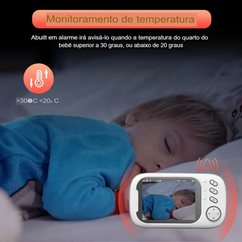 Câmera Babá Eletronica Visão Noturna Sem Fio