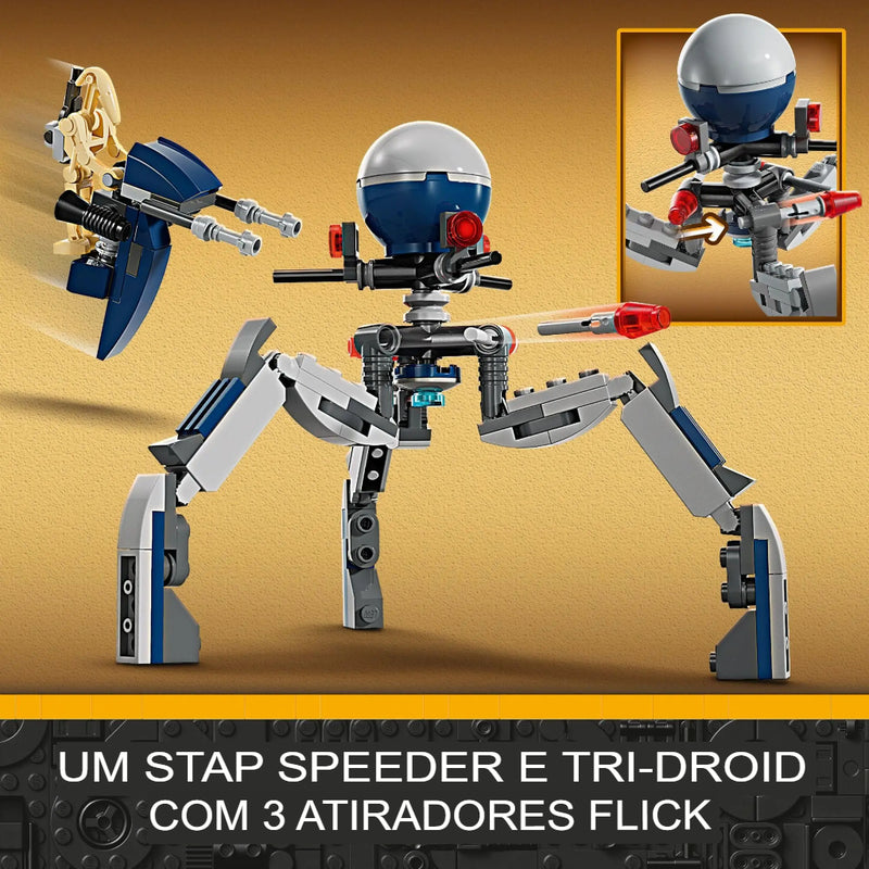 Brinquedo LEGO Star Wars Clone Trooper e Battle Droid Battle Pack