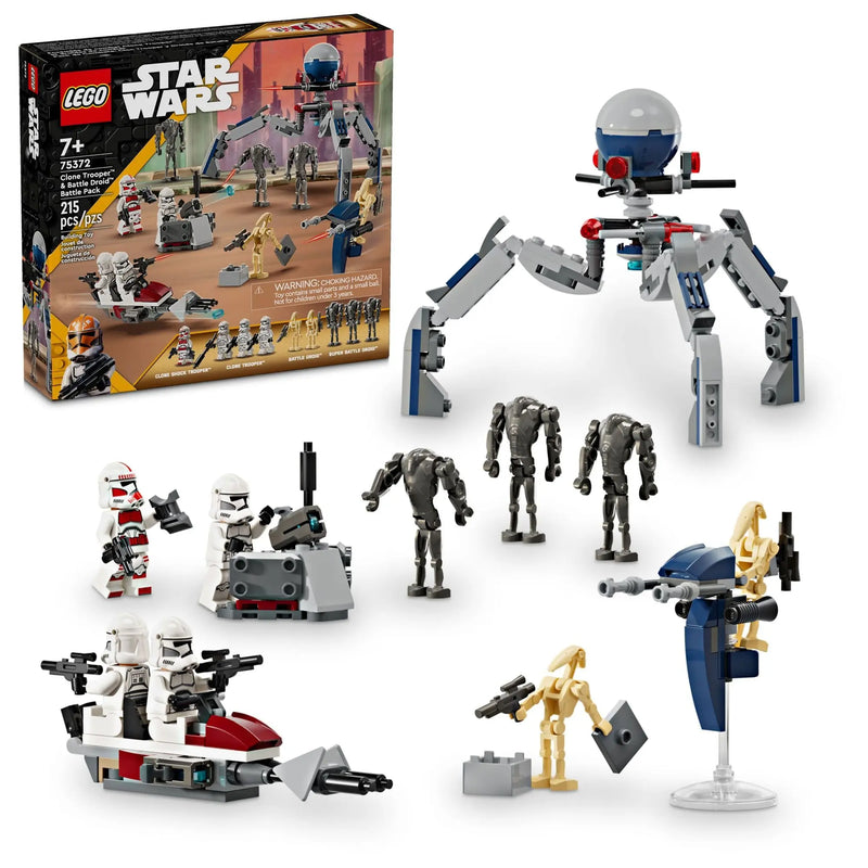 Brinquedo LEGO Star Wars Clone Trooper e Battle Droid Battle Pack