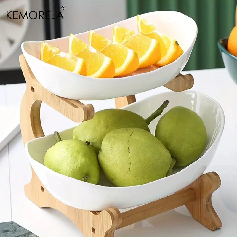 2/3 Layer Fruit Plate Home Living Room Plastic Snack Dish Creative Modern Dried Fruit Basket Candy Dish Cake Stand Salad Bowl