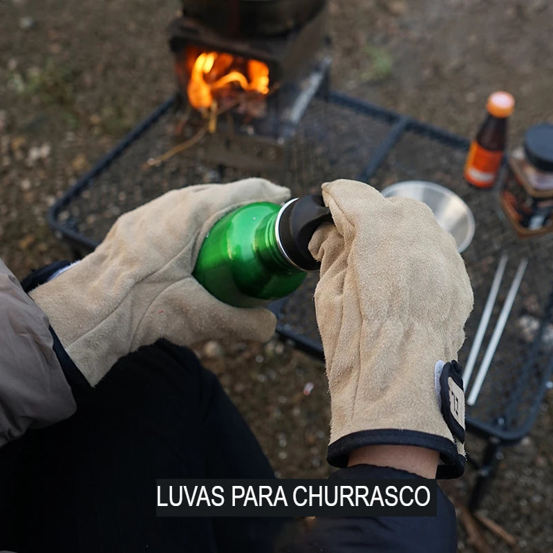 Luvas de proteção Anti-queimaduras – Acessórios para Fornos, Churrasqueiras, acampamentos.