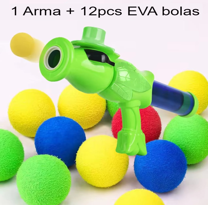 Brinquedo Pistola Lançadora de Bolas para Gatos e Pets